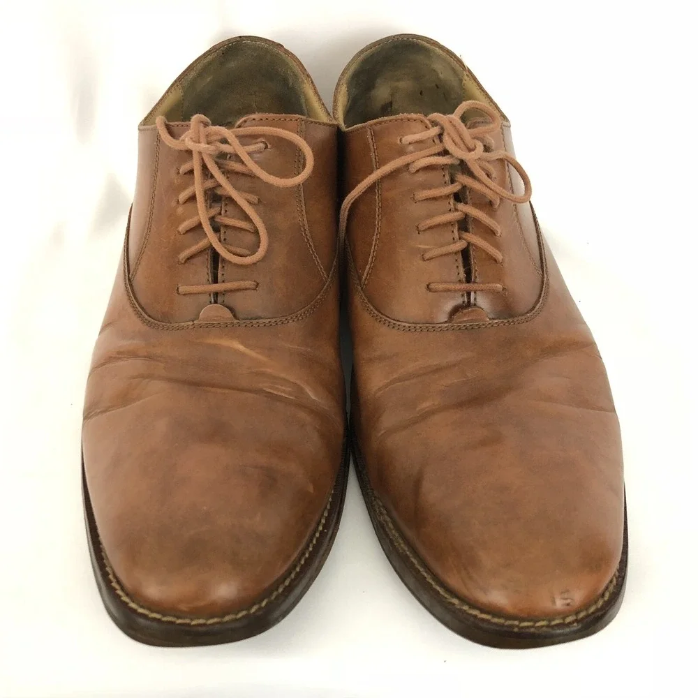 Cole Haan Grand OS  Mens Brown Leather Oxford Dress Shoes Size‎ 11.5 C12849